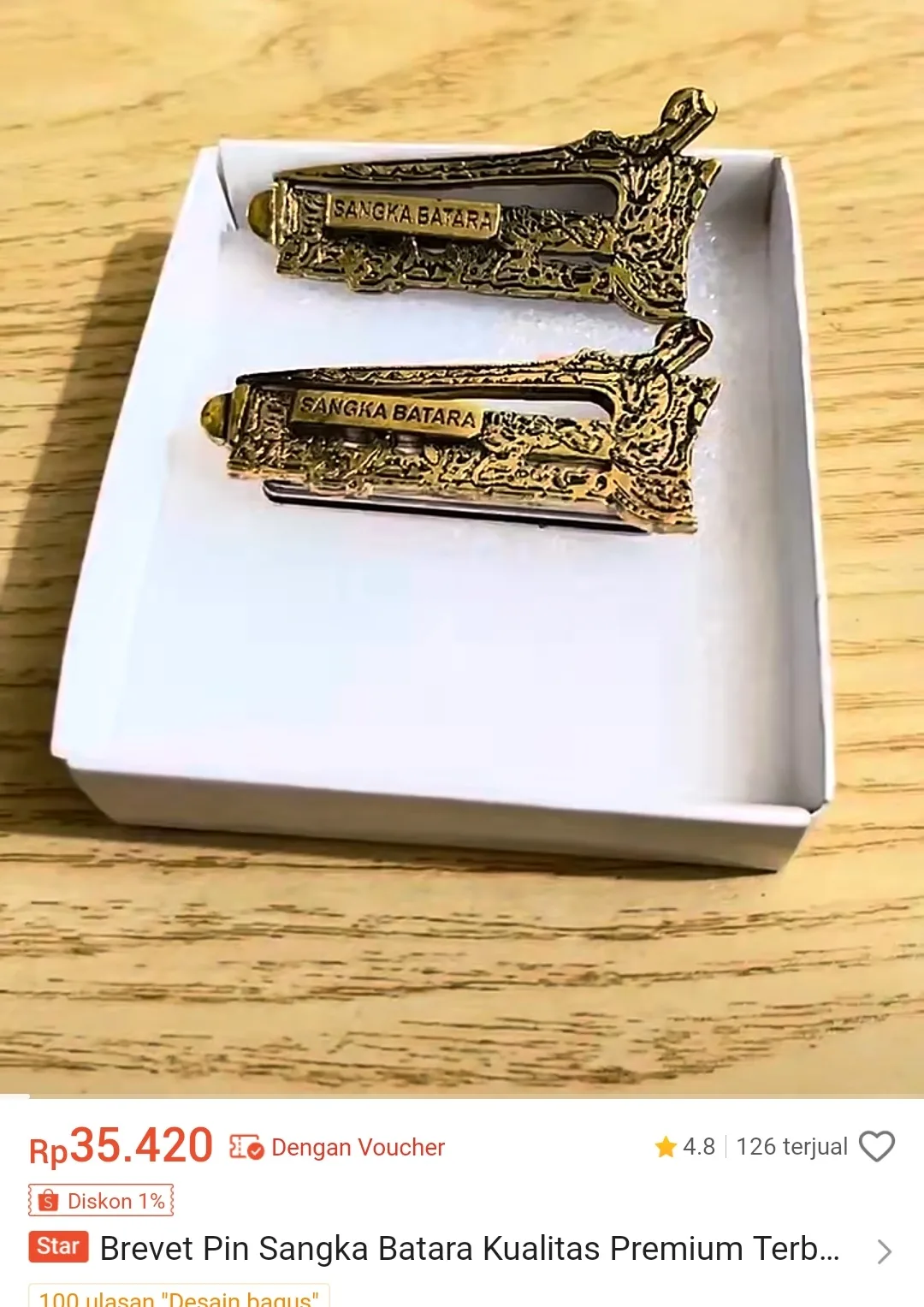 Dijual di Shopee Hanya Rp35 Ribu, Guru di Lutim Keluhkan Wajib Beli Pin Sangka Batara Harga Rp85 Ribu