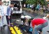 Evakuasi korban yang dilakukan Polres Pangkep